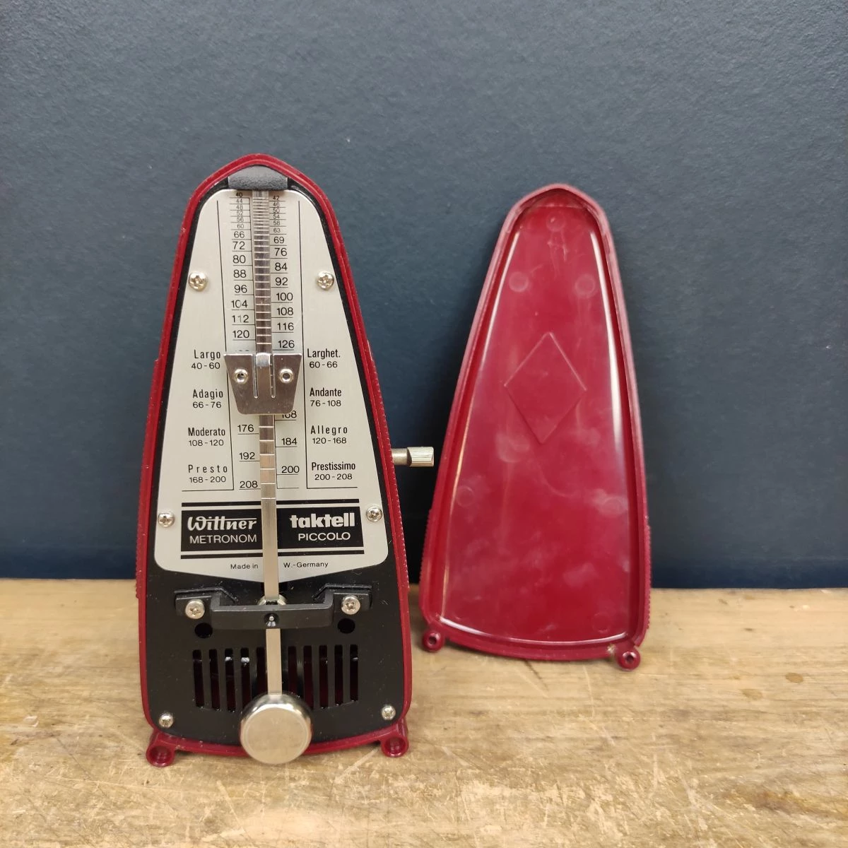 METRONOME MECANIQUE VINTAGE WITTNER TAKTELL PICCOLO MADE IN