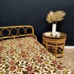 Vintage velvet flower foam mattress for antique bench seat