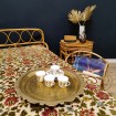 Round gilded brass tea tray from the Maghreb