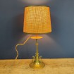 NEW ART brass lamp & hemp lampshade