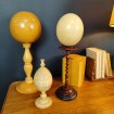 Very large wig ball - bilboquet on light wood stand