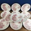 12 Assiettes plates XIXème Exotique de LONGCHAMP