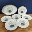 AUTEUIL porcelain platter and 6 plates for gourmets