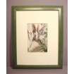 Framed watercolour "Village de Provence" signed HOUDY